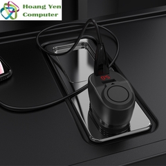 Cốc Sạc Xe Hơi Hoco Z34 2 Cổng Sạc USB, 1 Cổng Mồi Thuốc - BH 1 Năm