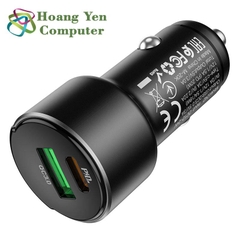 Cốc Sạc Nhanh Xe Hơi Hoco Z42 (Sạc Nhanh QC 18W, Type C PD 20W) - BH 6 Tháng Chính Hãng