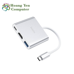 Cáp Type C ra HDMI Hoco HB14 (Type C ra HDMI + USB + Type C) - BH 12 Tháng