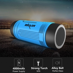 Loa Bluetooth Zealot S1 Kiêm Đèn Pin Siêu Sáng và Sạc Dự Phòng 4000mah - BH 6 tháng