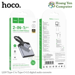 Bộ chuyển đổi âm thanh Hoco LS39 Type-C To Type-C + 3.5mm - Hoangyencomputer