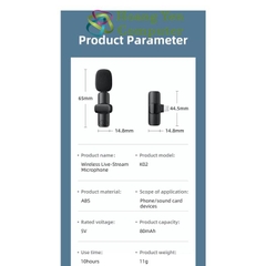 Micro Live Stream Không Dây Remax K02 (1 Micro, 1 Kết Nối Cổng Type C hoặc Lightnig) - Bh 12 Tháng - Hoangyencomputer