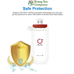 USB Phát WiFi từ Sim 3G/4G OLAX U90 - 150Mbps, Hỗ Trợ 10 Thiết Bị, Kèm Anten - Bảo Hành 6 Tháng - Hoàng Yến Computer