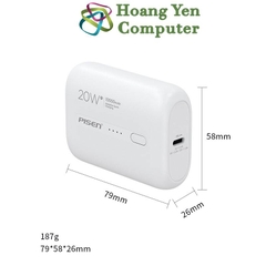 Sạc Dự Phòng Mini Pisen TS-D304 10000Mah (Sạc Nhanh QC3.0 18W, PD20W) - BH 1 Năm - Hoàng Yến Computer