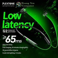 Tai Nghe Bluetooth Gaming Plextone G2 (Có Đèn Led, Độ Trễ Thấp 65ms) - BH 3 Tháng