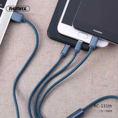 Cáp Sạc Remax 3 Đầu RC-131TH IPHONE - MICRO USB - TYPE C Dây Dù