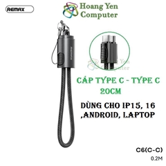 Cáp Sạc 20CM Remax C5, Remax C6 - Type C to Type C, Type C to Lighting  - Chính Hãng - Hoàng Yến Computer