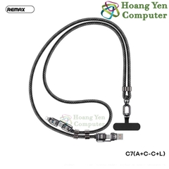 Cáp Sạc Remax C7 4in1 (A+C-C+L) 240W Đa Năng – Dây Bện Siêu Bền,Siêu To – BH 12 Tháng – Hoàng Yến Computer