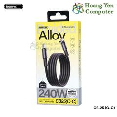 Cáp Sạc Remax CB25 C-C 240W Alloy Aluminum – Sạc Siêu Nhanh, Truyền Dữ Liệu Ổn Định – BH 12 Tháng – Hoangyencomputer
