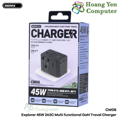 Ổ Cắm Chuyển Đổi Remax CM06, 3 Cổng Type-C + 2 USB + 1 AC -  Đa Năng, Tiện Lợi - Hoàng Yến Computer