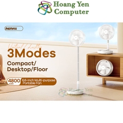 Quạt Sạc Di Động Remax F10 Pin Sạc Sử Dụng 2-4 Giờ Liên Tục - BH 6 Tháng - Hoàng Yến Computer