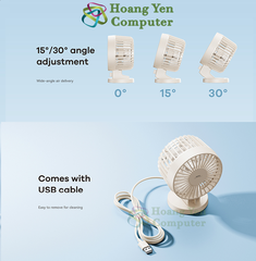 Quạt Để Bàn Mini Remax F37 – Thiết Kế Cánh Đôi, Gió Êm, Nhỏ Gọn – Hoàng Yén Computer