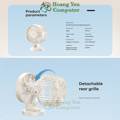 Quạt Để Bàn Mini Remax F37 – Thiết Kế Cánh Đôi, Gió Êm, Nhỏ Gọn – Hoàng Yén Computer