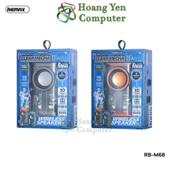 Loa Bluetooth Mini Remax RB-M68 - Loa Trong Suốt, Led RGB, TWS Ghép Đôi 2 Loa - BH 12 Tháng - Hoàng Yến Computer