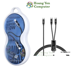 Cáp Sạc Nhanh Remax RC-092T 100W – Dây Bện Siêu Bền 2 Đầu Ra (C to C + C) – BH 1 Năm – Hoàng Yến Computer