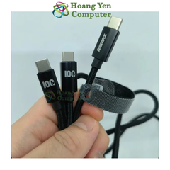 Cáp Sạc Nhanh Remax RC-092T 100W – Dây Bện Siêu Bền 2 Đầu Ra (C to C + C) – BH 1 Năm – Hoàng Yến Computer