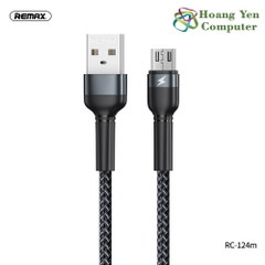 Cáp Sạc Nhanh MICRO USB Remax RC-124M (Dây Dù Chông Đứt cho ANDROID Dài 1M) - BH 3 tháng 1 đổi 1 (MÀU SẮC NGẪU NHIÊN)