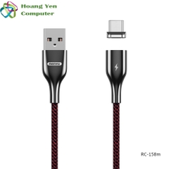 Cáp Sạc Nhanh MICRO USB Remax RC-158M Đầu Nam Châm Hít Dài 1M Cho Android - BH 1 Năm