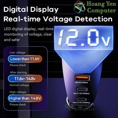 Tẩu Sạc Nhanh Xe Hơi Remax RCC339 (1 Cổng USB và 02 Type C) | Cốc sạc ô tô - Bảo hành 6 tháng - Hoàng Yến Computer