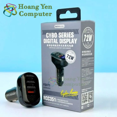 Tẩu Sạc Ô Tô Remax RCC351 – Công Suất 72W, Sạc Nhanh PD+QC – BH 12 Tháng  – Hoàng Yến Computer