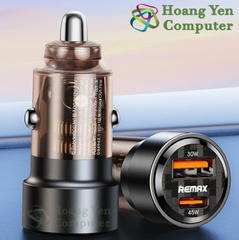 Tẩu Sạc Ô Tô Remax RCC360 75W 2 cổng ( USB & TypeC ) PD + QC - BH 12 Tháng - Hoàng Yến Computer