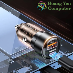 Tẩu Sạc Ô Tô Remax RCC360 75W 2 cổng ( USB & TypeC ) PD + QC - BH 12 Tháng - Hoàng Yến Computer