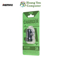 Tẩu Sạc Ô Tô Remax RCC361 Fast Charging 3A – Nhỏ Gọn, 2 Cổng Sạc (USB + Type-C) – BH 6 Tháng – Hoangyencomputer