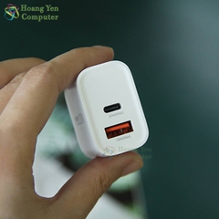 Bộ Sạc Nhanh PD 20W Remax RP-U120 Chính Hãng 2 Cổng Sạc (Cổng USB + Cổng Type C) - BH 12 Tháng - Hoàng Yến Computer