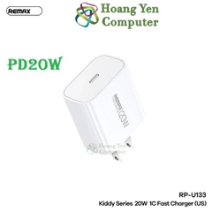 Cốc Sạc Nhanh PD 20W Remax RP-U133 1 Cổng Sạc Type C - BH 12 Tháng Chính Hãng - Hoàng Yến Computer