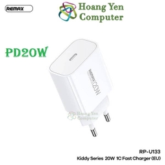 Cốc Sạc Nhanh PD 20W Remax RP-U133 1 Cổng Sạc Type C - BH 12 Tháng Chính Hãng - Hoàng Yến Computer