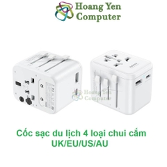 Cốc Sạc Du Lịch Remax RP-U23 12W - Chui Cắm UK/EU/US/AUS - BH 1 Năm - Hoàng Yến Computer