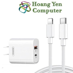 Combo Cốc và Cáp Sạc Nhanh Remax RP-U37 Cho iPhone, iPad - BH 12 Tháng Chính Hãng - Hoàng Yến Computer