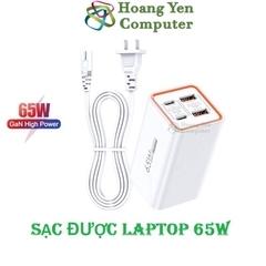 Cốc Sạc Nhanh GaN 65W Remax RP-U39 4 Cổng Sạc (2 Type C và 2 USB, Dây Cắm Dài 1.5m) - BH 12T - Hoàng Yến Computer