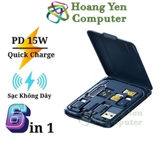 Cáp Sạc Đa Năng 6 in 1 Remax RP-W59, Hộp Đựng Tiện Lợi, Sang Trọng - BH 6 Tháng - Hoàng Yến Computer