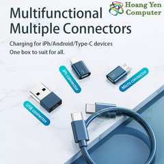 Cáp Sạc Đa Năng 6 in 1 Remax RP-W59, Hộp Đựng Tiện Lợi, Sang Trọng - BH 6 Tháng - Hoàng Yến Computer