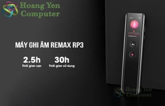 Máy Ghi Âm Remax RP3 - Dung Lượng 16GB, Âm Thanh Thu Âm Rõ, Có Thể Nghe Nhạc MP3 - BH 12 Tháng - Hoàng Yến Computer