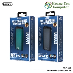 Pin Sạc Dự Phòng Mini Remax RPP-129 20000Mah (Sạc Nhanh QC3.0 18W, 22.5W, PD 18W) - BH 1 Năm