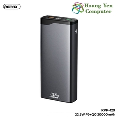 Pin Sạc Dự Phòng Mini Remax RPP-129 20000Mah (Sạc Nhanh QC3.0 18W, 22.5W, PD 18W) - BH 1 Năm