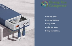 Sạc Dự Phòng Remax RPP-189 20000Mah (Sạc Nhanh QC3.0, VOOC 2.0  PD20W), Tích Hợp Cáp Sạc - BH 1 Năm - Hoàng Yến Computer