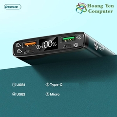 Pin Sạc Dự Phòng Mini Remax RPP-201 10000Mah (Sạc Nhanh QC3.0 18W, 22.5W, PD 18W) - BH 1 Năm