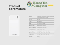 Sạc Dự Phòng Remax RPP-288 20000Mah (Sạc Nhanh QC3.0 18W, PD 20W) - BH 1 Năm - Hoàng Yến Computer