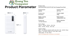 Sạc Dự Phòng Remax RPP-316 20000Mah (Sạc Nhanh QC3.0 18W, 22.5W, PD20W, VOOC 2.0) - BH 1 Năm - Hoàng Yến Computer