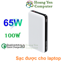 Sạc Dự Phòng 100W Remax RPP-508 20000mah (Sạc Nhanh QC3.0 18W- 100W, Sạc Được Laptop) - BH 1 Năm - HOÀNG YẾN COMPUTER