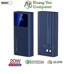 Sạc Dự Phòng Remax RPP-535 20000Mah (Sạc Nhanh QC3.0, VOOC 2.0, PD20W), Tích Hợp Cáp Sạc - BH 1 Năm - Hoàng Yến Computer