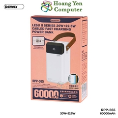 Sạc Dự Phòng Remax RPP-565 60000mAh (Sạc Nhanh QC3.0 18W, PD20W, VOOC 2.0 22.5W) - BH 1 Năm