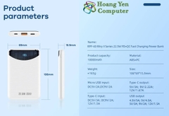 Sạc Dự Phòng Mini Remax RPP-60 10000Mah (Sạc Nhanh QC3.0 18W, 22.5W, PD20W, VOOC 2.0) - BH 1 Năm - Hoàng Yến Computer