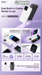 Sạc Dự Phòng Remax RPP-658 20000Mah - Sạc 12W, Tích Hợp Cáp Sạc - BH 1 Năm - Hoàng Yến Computer