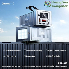 Sạc Dự Phòng Remax RPP-673 10000Mah Container (Sạc Nhanh QC3.0 18W, 22.5W, PD20W, VOOC 2.0) - BH 1 Năm - Hoàng Yến