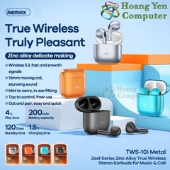 [Metal] Tai Nghe Bluetooth Remax TWS-10i Metal Sang Trọng, Nhỏ Gọn, Thời Lượng Pin 2-3 Giờ - BH 12 Tháng - Hoàng Yến Computer