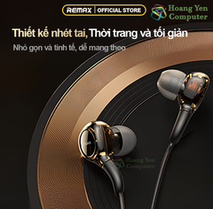 Tai Nghe Có Dây Remax RM-670 Jack Cắm 3.5mm, Có Micro Đàm Thoại - Chính Hãng - Hoàng Yến Computer